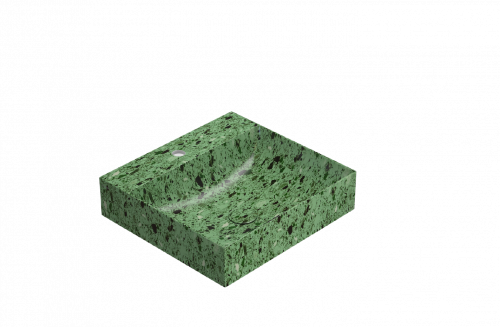 Washbasin T-EDGE | 500x470x120 | without battery hole | Green grit mattte