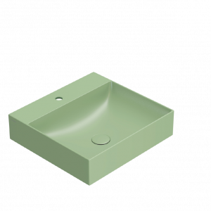 Washbasin T-EDGE | 500x470x120 | without battery hole | Lime mattte