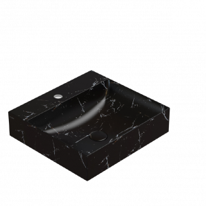 Washbasin T-EDGE | 500x470x120 | without battery hole | Portoro Nero mattte