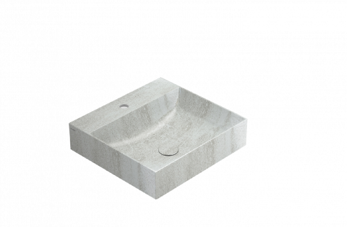 Washbasin T-EDGE | 500x470x120 | without battery hole | Striped beige mattte