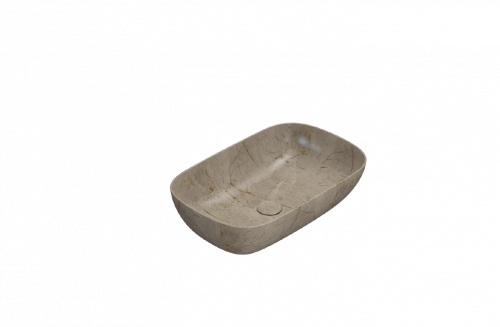 Washbasin T-EDGE | 600x380x160 mm | Hnědá gilošovaná mattte