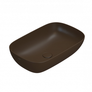 Washbasin T-EDGE | 600x380x160 mm | Chestnut mattte