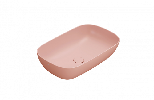 Washbasin T-EDGE | 600x380x160 mm | Pink mattte