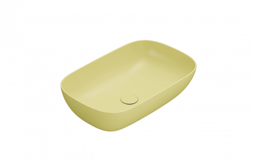 Washbasin T-EDGE | 600x380x160 mm | Mustard yellow mattte