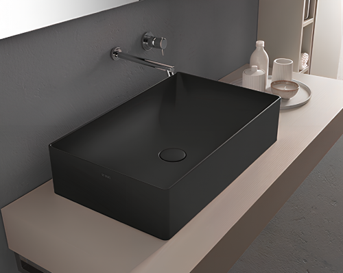 Washbasin T-EDGE | 610x370x140 mm | Black mattte