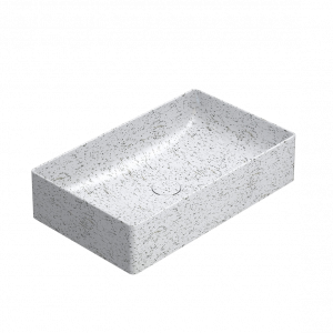 Washbasin T-EDGE | 610x370x140 | Crushed ice mattte