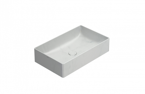 Washbasin T-EDGE | 610x370x140 mm | Carrarský mramor mattte