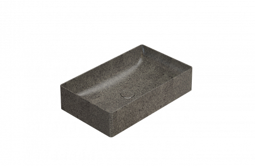 Washbasin T-EDGE | 610x370x140 mm | Peperino Grigio mattte