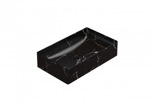 Washbasin T-EDGE | 610x370x140 mm | Portoro Nero mattte