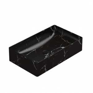 Washbasin T-EDGE | 610x370x140 mm | Portoro Nero mattte