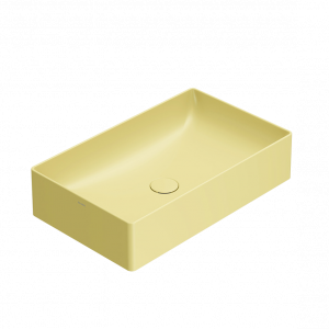 Washbasin T-EDGE | 610x370x140 mm | Mustard yellow mattte