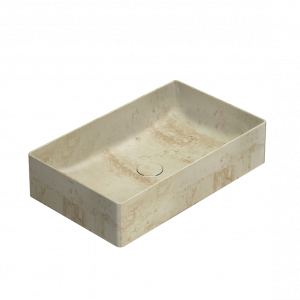 Washbasin T-EDGE | 610x370x140 | Travertine mattte