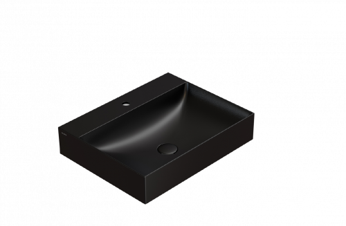 T-EDGE washbasin 600x470x120 | Black mattte