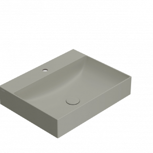 T-EDGE washbasin 600x470x120 | without battery hole | Cashmere mattte