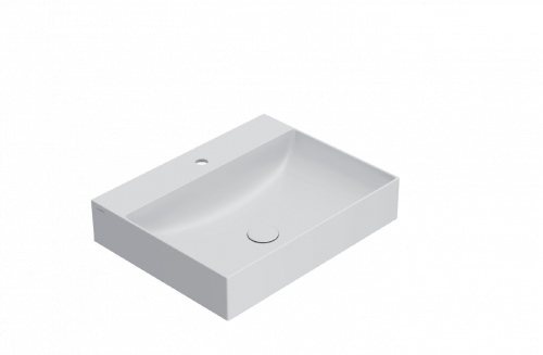 T-EDGE washbasin 600x470x120 | Light grey mattte