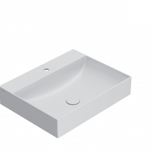 T-EDGE washbasin 600x470x120 | without battery hole | Light grey mattte