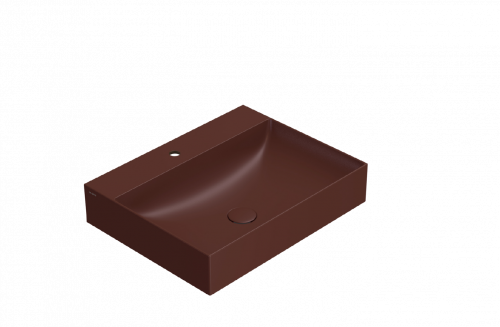 T-EDGE washbasin 600x470x120 | Brick mattte