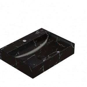 T-EDGE washbasin 600x470x120 | Portoro Nero mattte