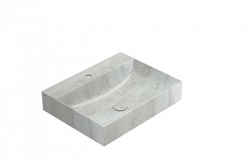 T-EDGE washbasin 600x470x120 | Pruhovaná béžová mattte