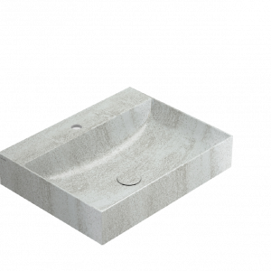 T-EDGE washbasin 600x470x120 | Pruhovaná béžová mattte