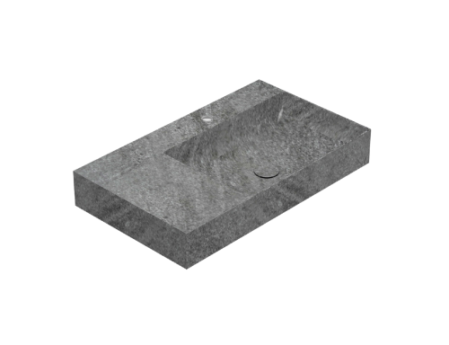 Washbasin T-EDGE | 800 x 470 x 120 | no battery hole | Striped gray mat