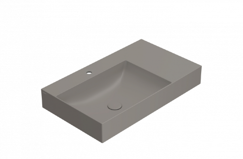 Washbasin T-EDGE | 800x470x120 | with a hole for the battery | Agate mattte