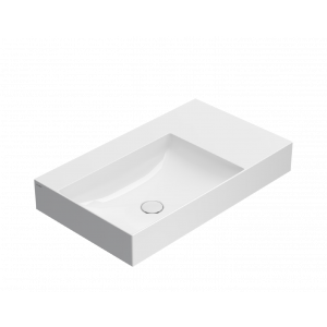 Washbasin T-EDGE | 800x470x120 | with a hole for the battery | White mattte