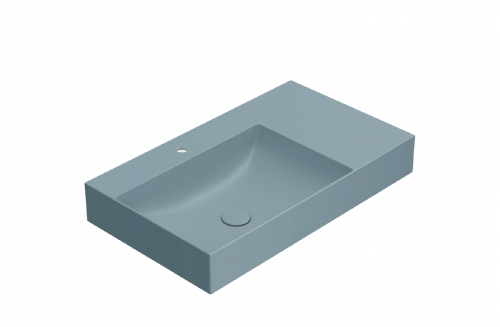 Washbasin T-EDGE | 800x470x120 | with a hole for the battery | Blue mattte