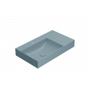 Washbasin T-EDGE | 800x470x120 | with a hole for the battery | Blue mattte