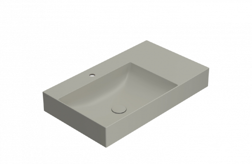 Washbasin T-EDGE | 800x470x120 | with a hole for the battery | Cashmere mattte