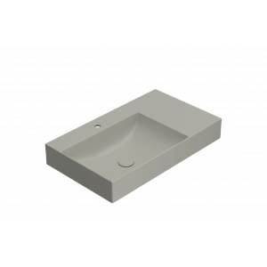 Washbasin T-EDGE | 800x470x120 | with a hole for the battery | Cashmere mattte