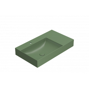 Washbasin T-EDGE | 800x470x120 | with a hole for the battery | Fern mattte