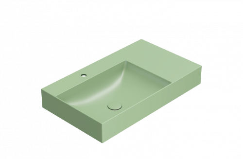 Washbasin T-EDGE | 800x470x120 | with a hole for the battery | Lime mattte