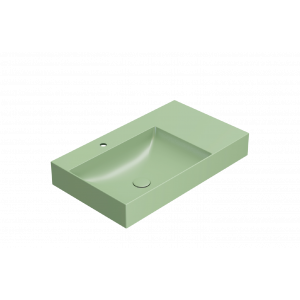 Washbasin T-EDGE | 800x470x120 | with a hole for the battery | Lime mattte