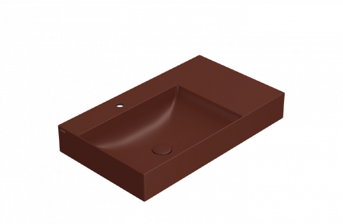 Washbasin T-EDGE | 800x470x120 | with a hole for the battery | Brick mattte