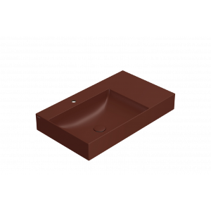 Washbasin T-EDGE | 800x470x120 | with a hole for the battery | Brick mattte