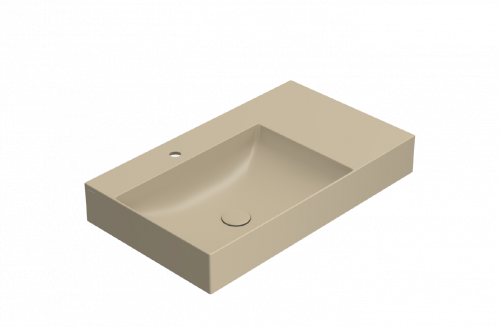 Washbasin T-EDGE | 800x470x120 | with a hole for the battery | Pearl mattte