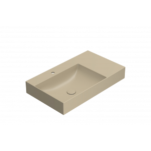 Washbasin T-EDGE | 800x470x120 | with a hole for the battery | Pearl mattte