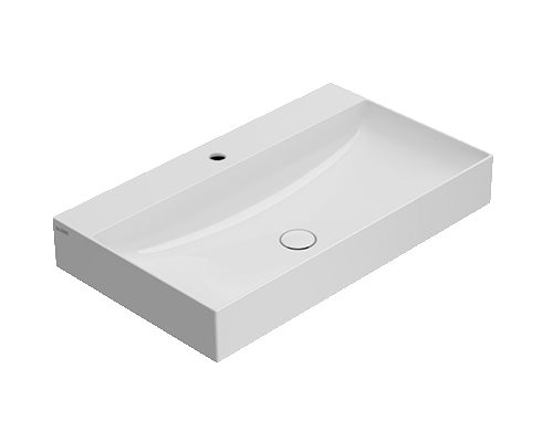 Washbasin T-EDGE | 800x470x120 | without battery hole | Green grit mattte