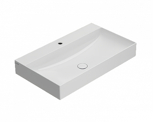 Washbasin T-EDGE | 800x470x120 | without battery hole | White gloss