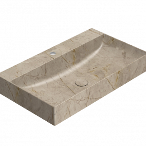 Washbasin T-EDGE | 800x470x120 | Brown guilloche mattte