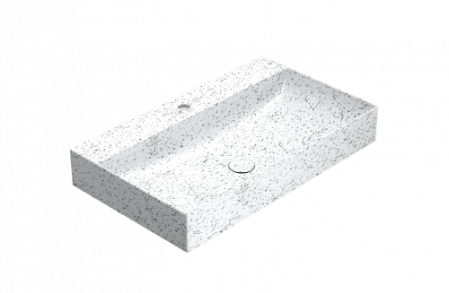 Washbasin T-EDGE | 800x470x120 | Crushed ice mattte