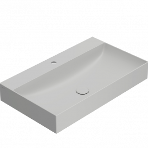 Washbasin T-EDGE | 800x470x120 | Light grey mattte