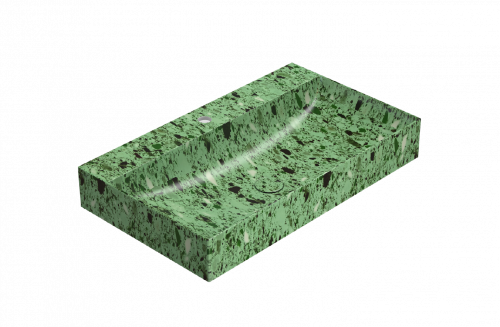 Washbasin T-EDGE | 800x470x120 | Green grit mattte