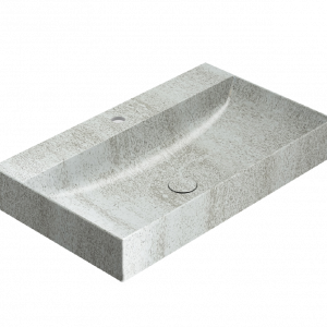 Washbasin T-EDGE | 800x470x120 | Striped beige mattte