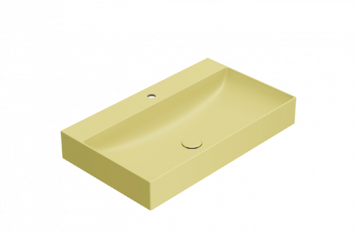 Washbasin T-EDGE | 800x470x120 | Mustard yellow mattte