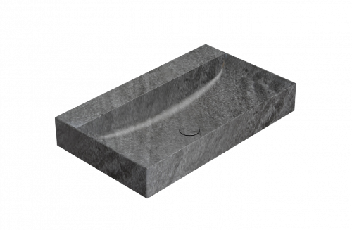 Washbasin T-EDGE | 800x470x120 | Striped gray mattte