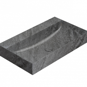 Washbasin T-EDGE | 800x470x120 | Striped gray mattte