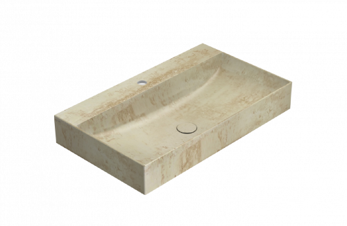 Washbasin T-EDGE | 800x470x120 | Travertine mattte