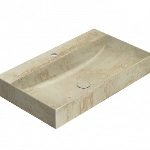 Washbasin T-EDGE | 800x470x120 | Travertine mattte